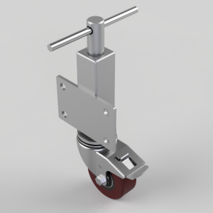 Polyurethane Cast Iron Plate Swivel Castor Brake Locking Castor 100mm 250kg Load