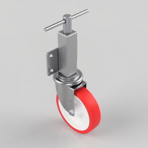 Polyurethane Nylon Plate Swivel Castor 200mm 250kg Load