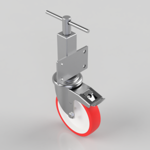 Polyurethane Nylon Plate Swivel Castor Brake Locking Castor 200mm 250kg Load