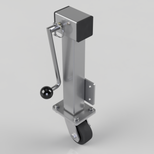 Removable Handle Elastic Rubber Cast Iron Plate Swivel Castor 100mm 210kg Load