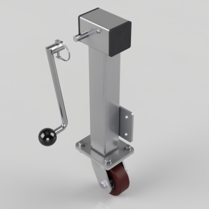 Removable Handle Polyurethane Cast Iron Plate Swivel Castor 100mm 300kg Load