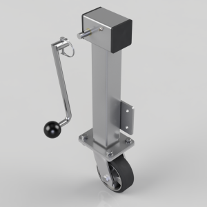 Removable Handle Elastic Rubber on Aluminium Plate Swivel Castor 125mm 270kg Load