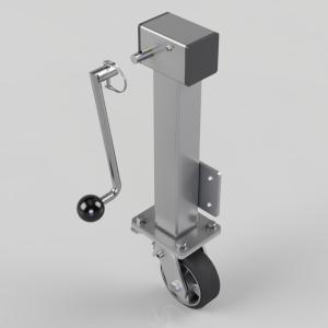 Removable Handle Elastic Rubber on Aluminium Plate Swivel Castor Brake Locking Castor 125mm 270kg Load