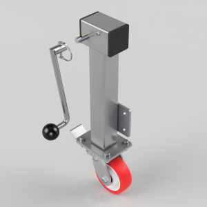 Removable Handle Polyurethane Nylon Plate Swivel Castor Brake Locking Castor 125mm 350kg Load