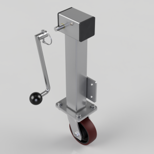 Removable Handle Polyurethane Cast Iron Plate Swivel Castor 125mm 400kg Load