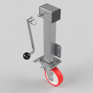 Removable Handle Polyurethane Nylon Plate Swivel Castor Brake Locking Castor 150mm 500kg Load