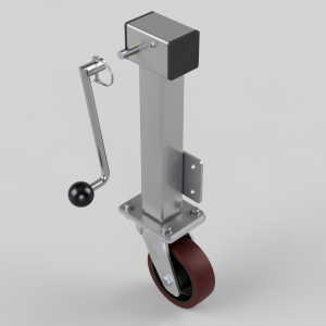 Removable Handle Polyurethane Cast Iron Plate Swivel Castor 150mm 750kg Load