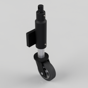 Elastic Rubber Cast Iron Plate Swivel Castor 150mm 350kg Load