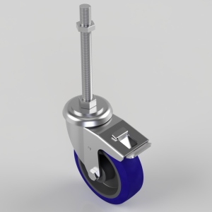Rubber Swivel Castor Brake 125mm 250kg Load