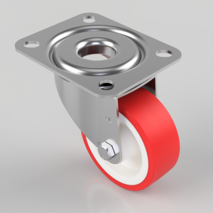 Polyurethane Nylon Plate Swivel Castor 80mm 150kg Load