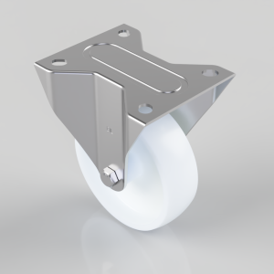 Nylon Plate Fixed Castor 100mm 180kg Load