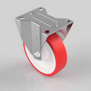 Polyurethane Nylon Plate Fixed Castor 160mm 400kg Load