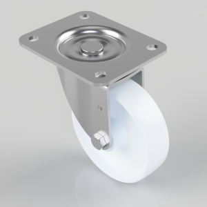 Nylon Plate Swivel Castor 125mm 300kg Load