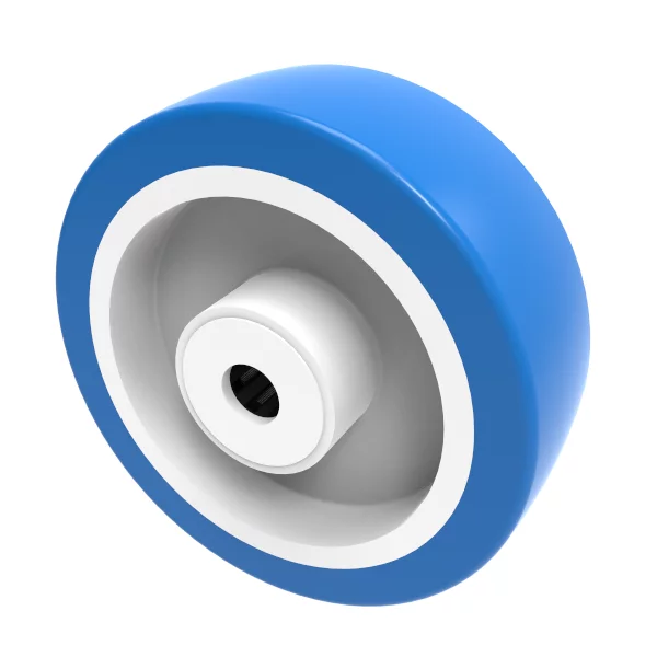 4 X 1-1/2" Polyurethane On Steel Caster Wheels With Roller Bearing - Includes Free 1/2" Bushing