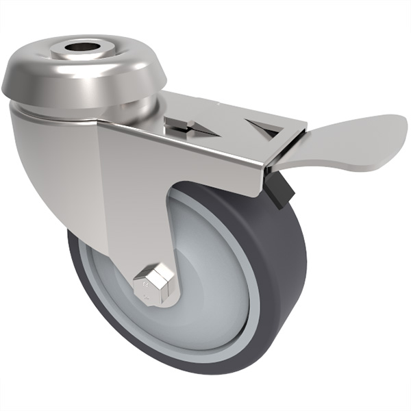 Castors for the retail and shopfitting industry