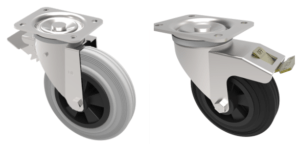 Suitable castors for use in the waste processing industry