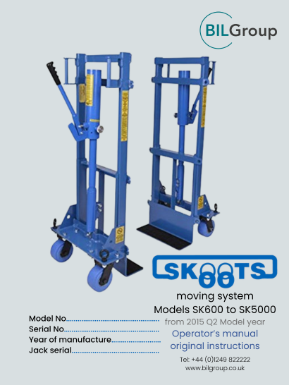 Skoots Operating Instructions Catalogue