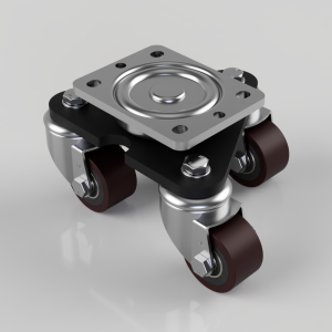 Scenery Skate Polyurethane Cast Iron Plate Swivel Castor 60mm 300kg Load
