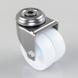 Polypropylene Bolt Hole Swivel Castor 75mm 100kg load