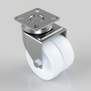 Polypropylene Plate Swivel Castor 75mm 100kg load