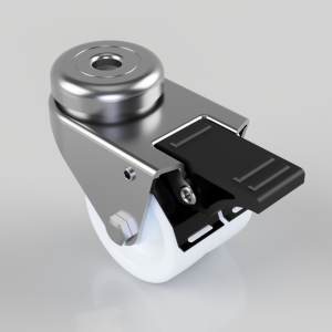Polypropylene Bolt Hole Swivel Castor Brake 50mm 80kg load