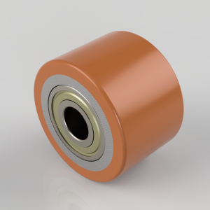 Polyurethane on Steel 75mm Ball Bearing Pallet Roller 400kg Load