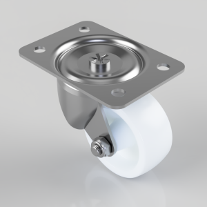 Nylon Plate Swivel Castor 65mm 122kg Load