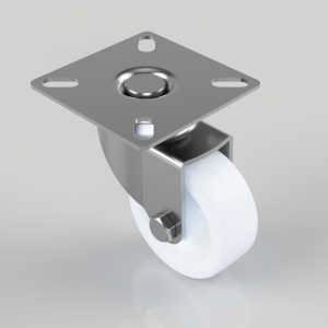 Polypropylene Plate Swivel Castor 50mm 50kg Load