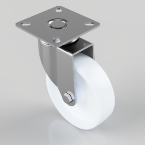 Polypropylene Plate Swivel Castor 100mm 80kg Load