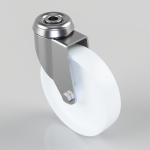 Polypropylene Bolt Hole Swivel Castor 125mm 100kg Load