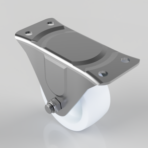 Nylon Plate Fixed Castor 75mm 170kg Load