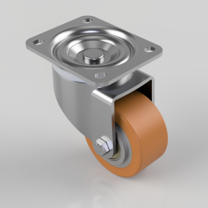 Polyurethane on Cast Iron Plate Swivel Castor 100mm 350kg Load