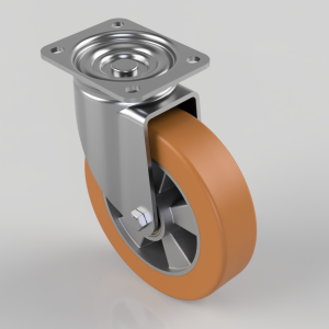 Polyurethane on Aluminium Plate Swivel Castor 200mm 800kg Load