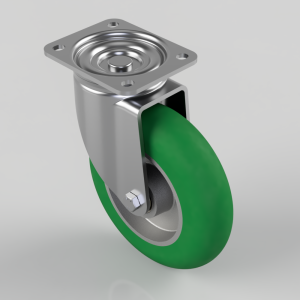 Ergonomic Polyurethane on Aluminium Plate Swivel Castor 200mm 800kg Load