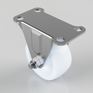Nylon Plate Fixed Castor 50mm 54kg Load
