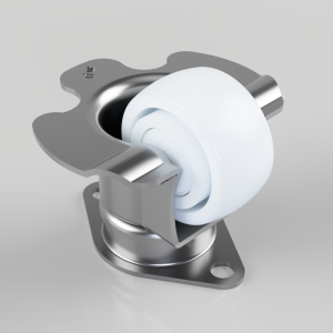 Nylon Plate Swivel Cargo Handling Castor with Toe Guard 58mm 200kg Load