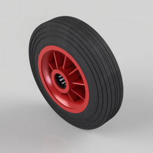 Black Rubber on polypropylene 200mm Roller Bearing Wheel 200kg Load
