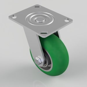 Ergonomic Polyurethane on Aluminium Plate Swivel Castor 125mm 350kg Load