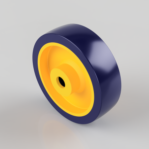 Polyurethane Nylon 125mm Roller Bearing Wheel 200kg Load