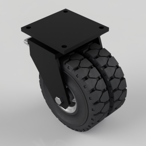 Rubber speed swivel brake plate 300mm 1100kg