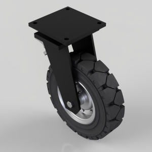 Rubber speed swivel braked plate 400mm 950kg