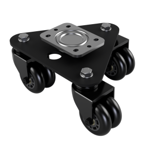 Scenery Skate Polyurethane Plate Twin Swivel Castor 75mm 210kg Load