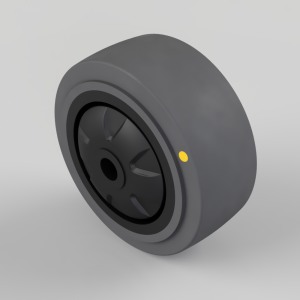 Grey Anti-Static Rubber Tyre on Polypropylene Rim 80kg