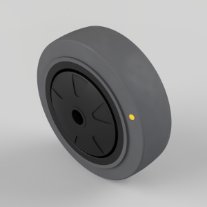 Grey Anti-Static Rubber Tyre on Polypropylene Rim 100kg