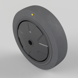 Grey Anti-Static Rubber Tyre on Polypropylene Rim 120kg